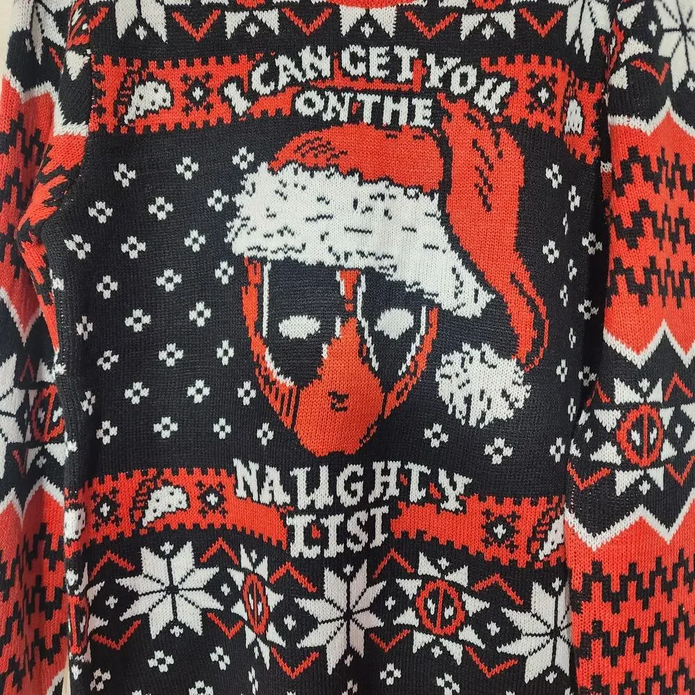 DeadPool christmas sweater men's Medium